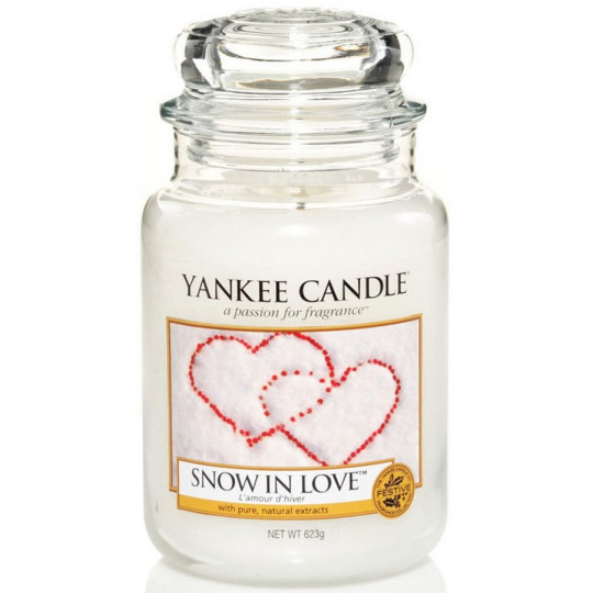 Yankee Candle Snow in Love - Zamilovaný sníh vonná svíčka Classic velká sklo 623 g