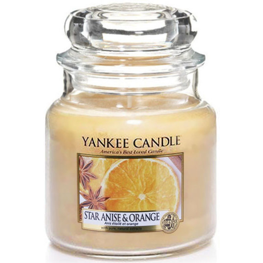Yankee Candle Star Anise & Orange - Anýz a pomeranč vonná svíčka Classic střední sklo 411 g