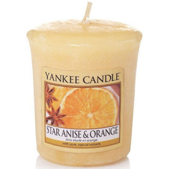 Yankee Candle Star Anise & Orange - Anýz a pomeranč vonná svíčka votivní 49 g