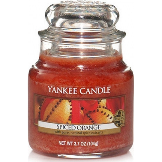 Yankee Candle Spiced Orange - Pomeranč se špetkou koření vonná svíčka Classic malá sklo 104 g