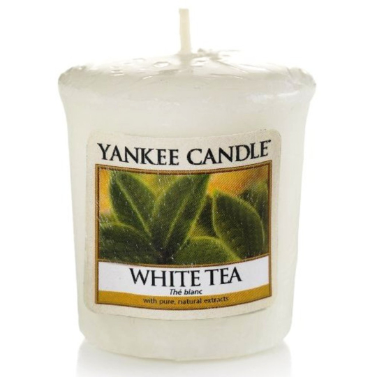 Yankee Candle White Tea - Bílý čaj vonná svíčka votivní 49 g