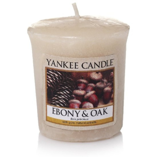 Yankee Candle Ebony & Oak - Eben a dub vonná svíčka votivní 49 g