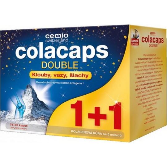 Cemio ColaCaps Double kapsle s vitaminem C 75+75 kusů, dárkové balení