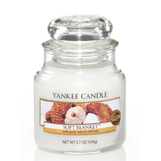 Yankee Candle Soft Blanket - Jemná přikrývka vonná svíčka Classic malá sklo 104 g