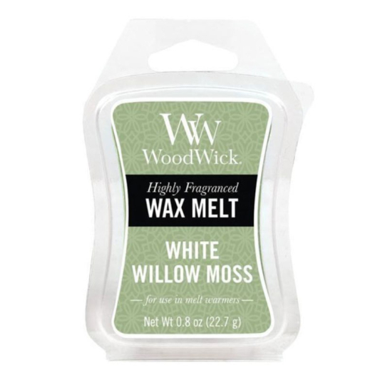 WoodWick White Willow Moss - Vrba a Mech vonný vosk do aromalampy 22.7 g