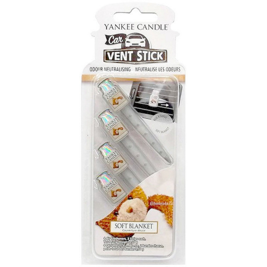 Yankee Candle Soft Blanket - Jemná přikrývka vonné kolíčky do auta 29 g x 4 kusy