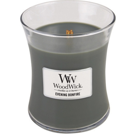 WoodWick Evening Bonfire - Večer u táboráku vonná svíčka s dřevěným knotem a víčkem sklo střední 275 g