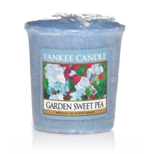 Yankee Candle Garden Sweet Pea - Hrachor vonná svíčka votivní 49 g