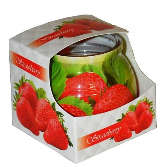 Admit Strawberry - Jahoda dekorativní aromatická svíčka ve skle 80 g
