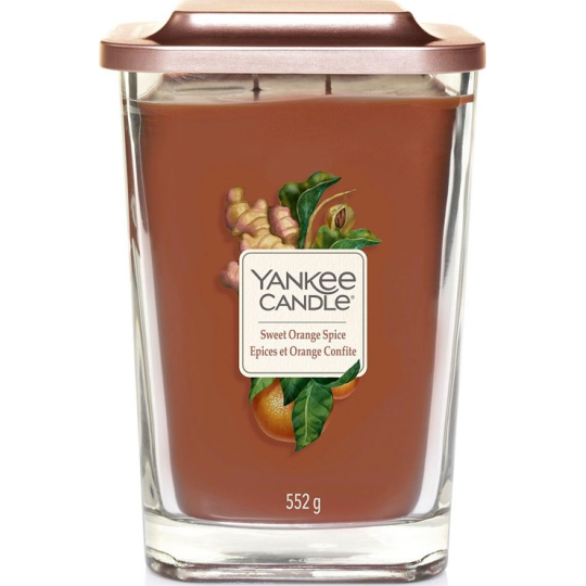 Yankee Candle Sweet Orange Spice - Sladký pomeranč a koření sojová vonná svíčka Elevation velká sklo 2 knoty 553 g