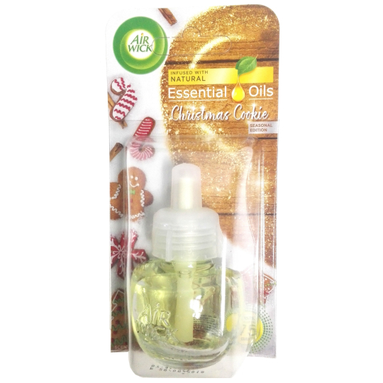 Air Wick Essential Oils Christmas Cookie - Vánoční cukroví elektrický osvěžovač náhradní náplň 19 ml