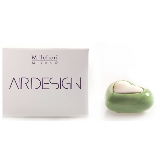 Millefiori Milano Air Design Difuzér nádobka pro vzlínání vůně pomocí porézní vrchní části srdce zelené