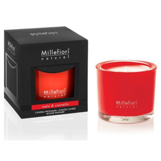Millefiori Milano Natural Mela & Cannella - Jablko a Skořice Vonná svíčka hoří až 60 hodin 180 g