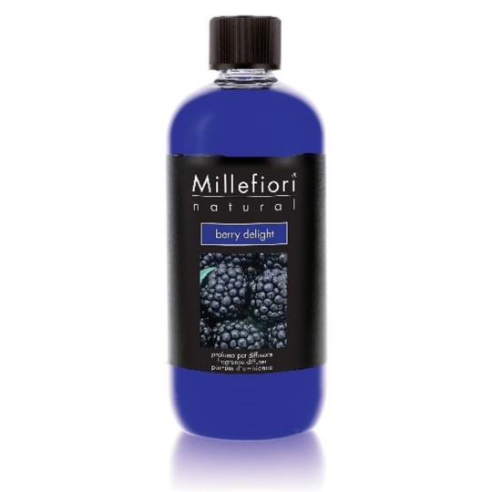 Millefiori Milano Natural Berry Delight - Ovocné potěšení Náplň difuzéru pro vonná stébla 500 ml