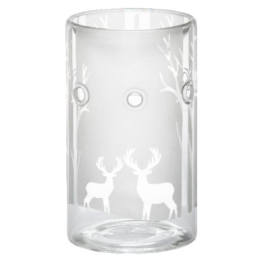 Yankee Candle Frosty aromalampa skleněná čirá stříbrná 15 x 8 cm