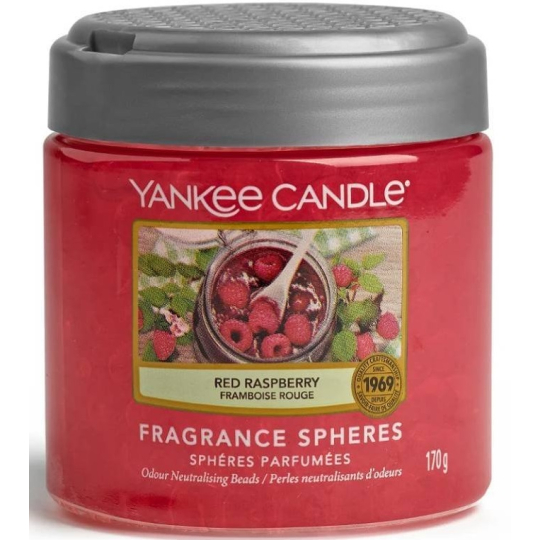Yankee Candle Red Raspberry - Červená malina Spheres voňavé perly neutralizují pachy a osvěží malé prostory 170 g