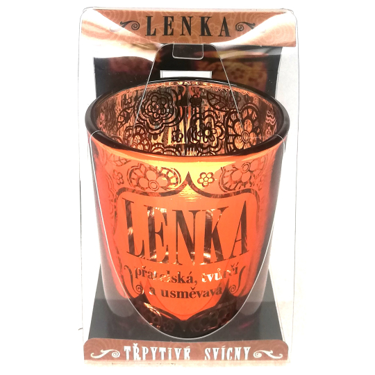 Albi Třpytivý svícen ze skla na čajovou svíčku LENKA, 7 cm