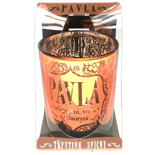 Albi Třpytivý svícen ze skla na čajovou svíčku PAVLA, 7 cm