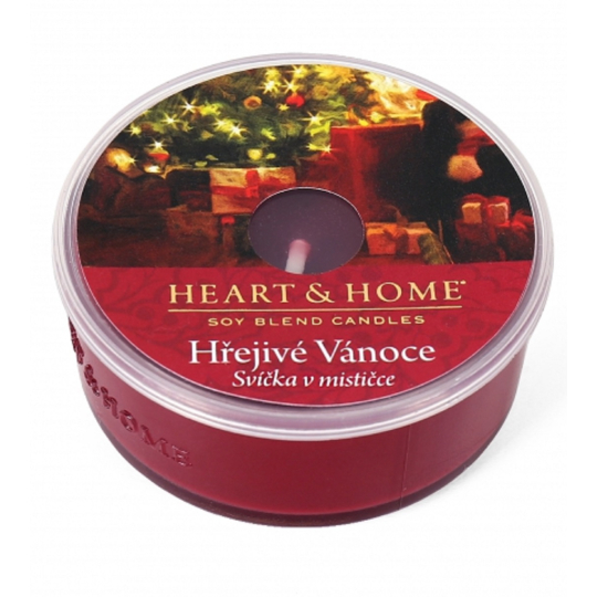 Heart & Home Hřejivé Vánoce Sojová vonná svíčka v mističce hoří až 12 hodin 36 g