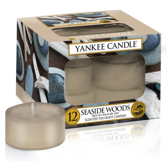 Yankee Candle Seaside Woods - Přímořské dřeva vonná čajová svíčka 12 x 9,8 g