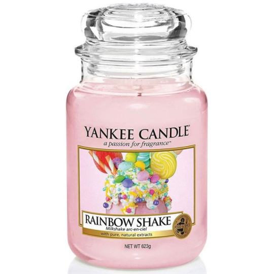 Yankee Candle Rainbow Shake - Duhový koktejl vonná svíčka Classic velká sklo 625 g Easter 2019