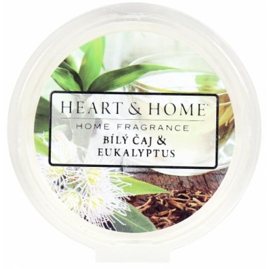 Heart & Home Bílý čaj a eukalyptus Sojový přírodní vonný vosk 27 g
