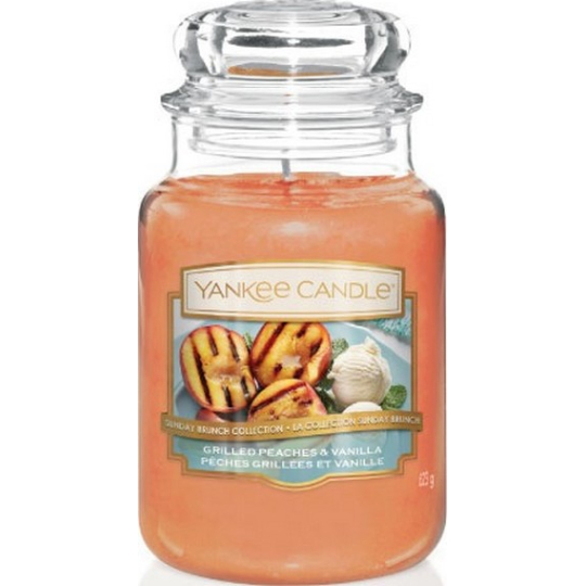 Yankee Candle Grilled Peaches & Vanilla - Grilované broskve a vanilka vonná svíčka Classic velká sklo 623 g