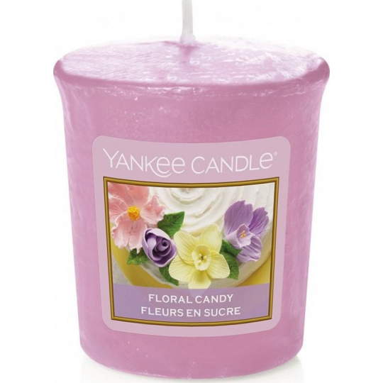 Yankee Candle Floral Candy - Dortík s květy vonná svíčka votivní 49 g