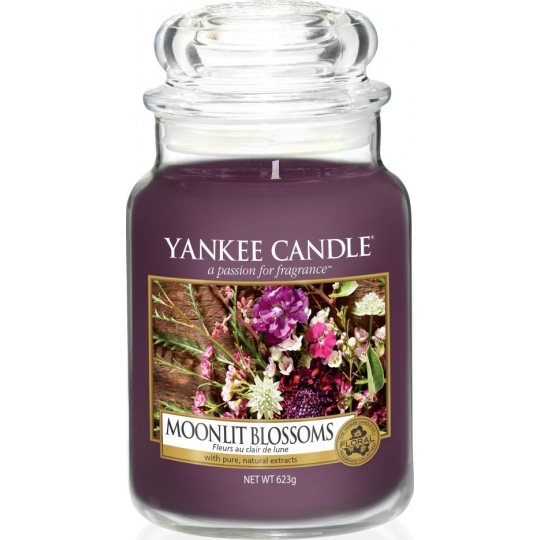 Yankee Candle Moonlit Blossoms - Květiny ve svitu měsíce vonná svíčka Classic velká sklo 623 g
