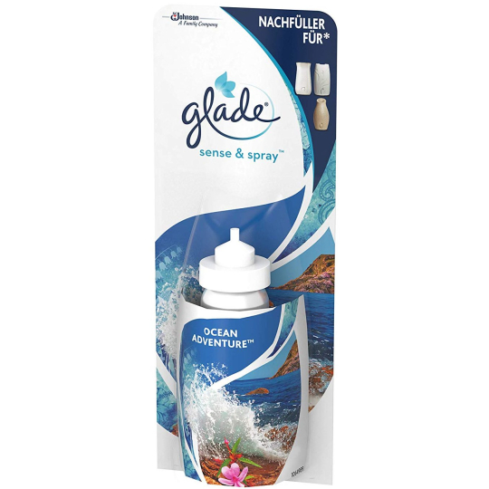 Glade Sense & Spray Ocean Adventure osvěžovač vzduchu s vůní oceánu náhradní náplň sprej 18 ml