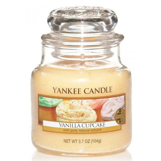 Yankee Candle Vanilla Cupcake - Vanilkový košíček vonná svíčka Classic malá sklo 104 g