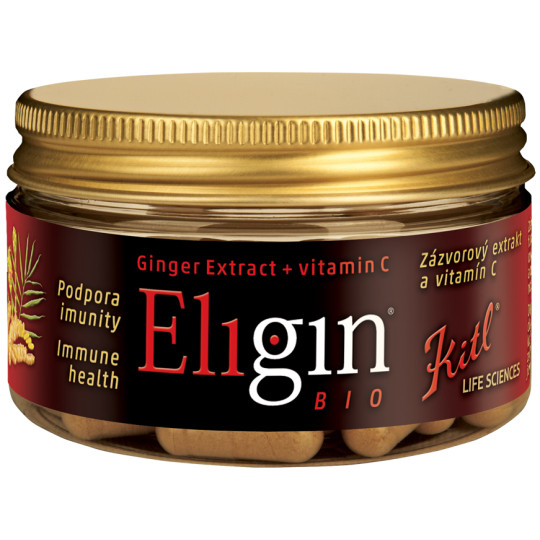 Kitl Eligin Bio extra silný zázvor na podporu imunity s vitamínem C 40 kapslí