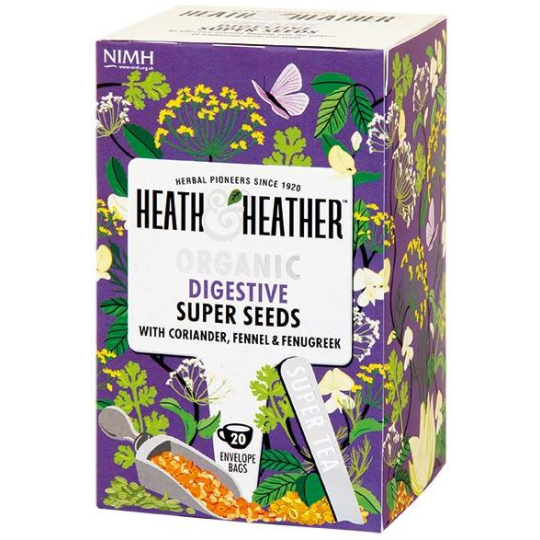 Heat & Heather Bio Dobré zažívání s anýzem, koriandrem, fenyklem a pískavicí čaj 20 sáčků x 1,5 g