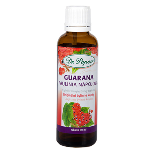 Dr. Popov Guarana (Paulinie nápojná), originální bylinné kapky pro duševní a fyzickou vitalitu, doplněk stravy 50 ml