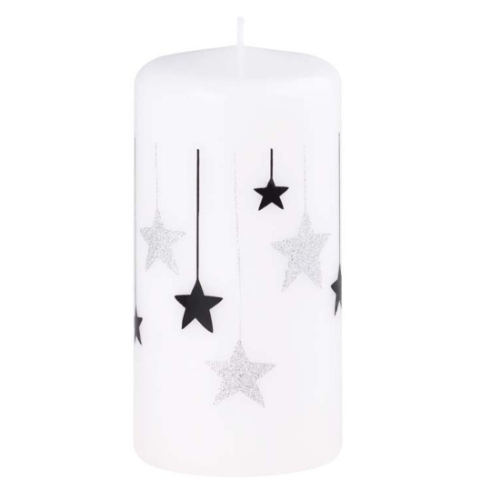Arome Hvězdy svíčka bílá válec 60 x 120 mm 250 g