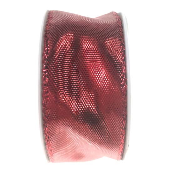 Ditipo Stuha látková s drátkem červená lesklá 3 m x 25 mm