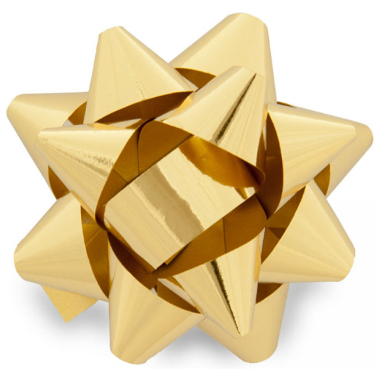 Nekupto Hvězdice střední metal zlatá 6,5 cm HX 127 01