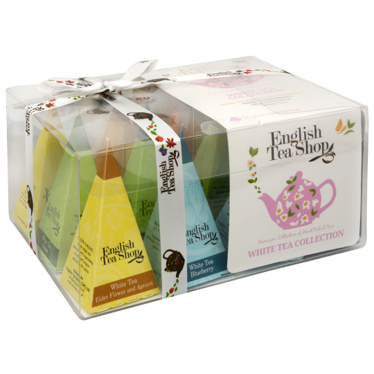 English Tea Shop Bio Bílý čaj 12 kusů pyramidek sypaného čaje, 4 příchutě, 24 g dárková sada