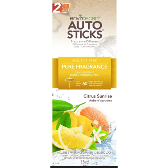 Enviroscent AutoSticks Citrus Sunrise vonné tyčinky do auta 2 x 8,5 g