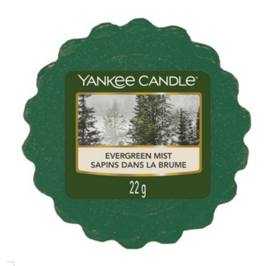 Yankee Candle Evergreen Mist - Lesní mlha vonný vosk do aromalampy 22 g