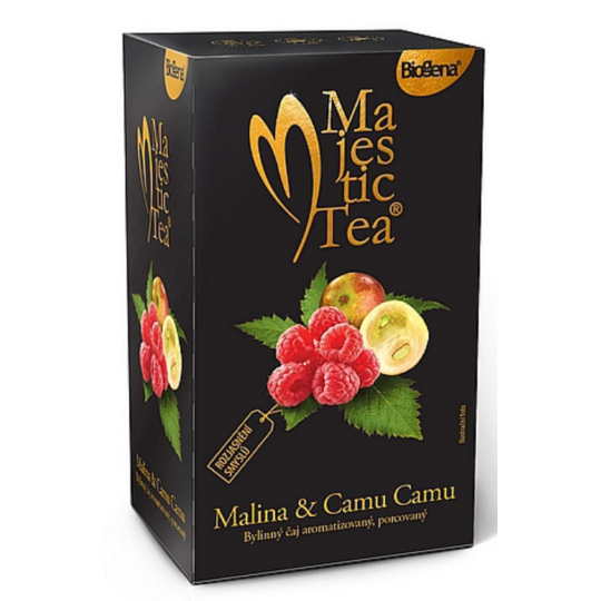 Biogena Majestic Malina & Camu Camu bylinný čaj antioxidant 20 x 2.5 g