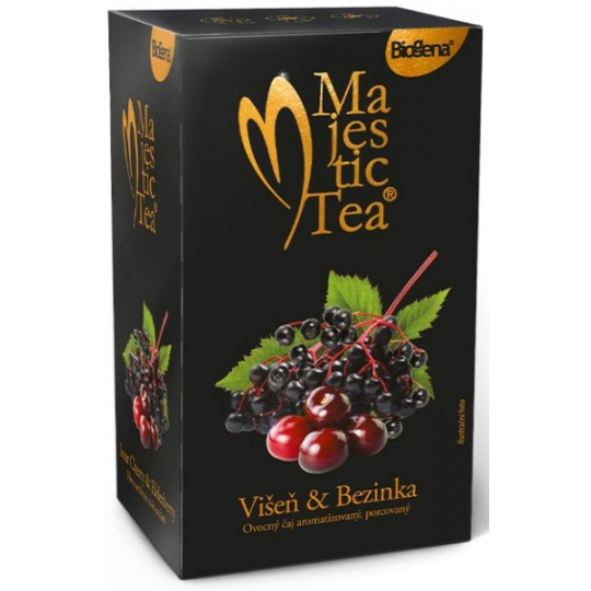 Biogena Majestic Tea Višeň & Bezinka ovocný čaj 20 x 2.5 g