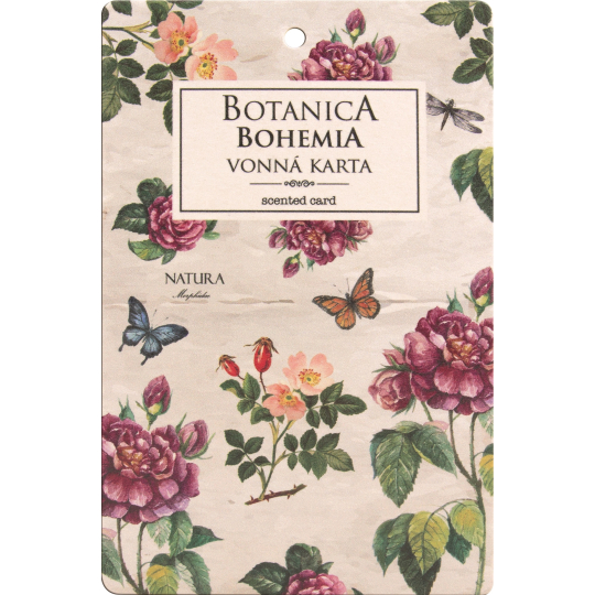 Bohemia Gifts Botanica Aromatická vonná karta Šípek a růže 10,5 x 16 cm