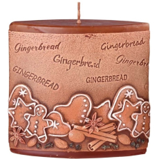 Candles Perník Gingerbread vonná svíčka elipsa 110 x 45 x 110 mm
