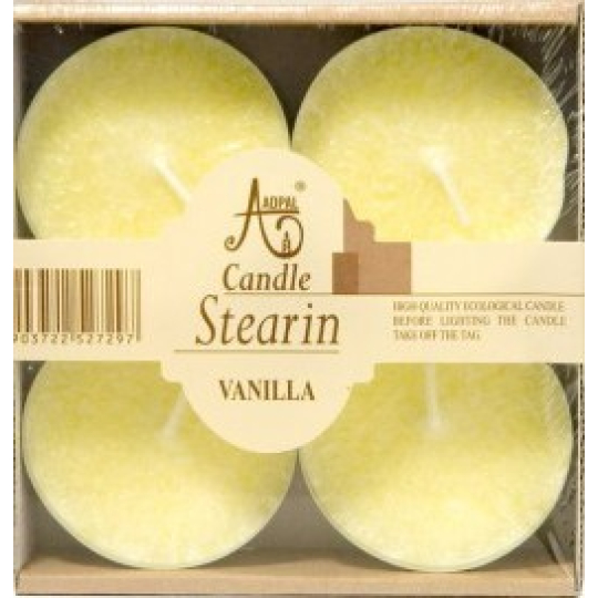 Adpal Stearin Maxi Vanilla - Vanilka vonné čajové svíčky 4 kusy