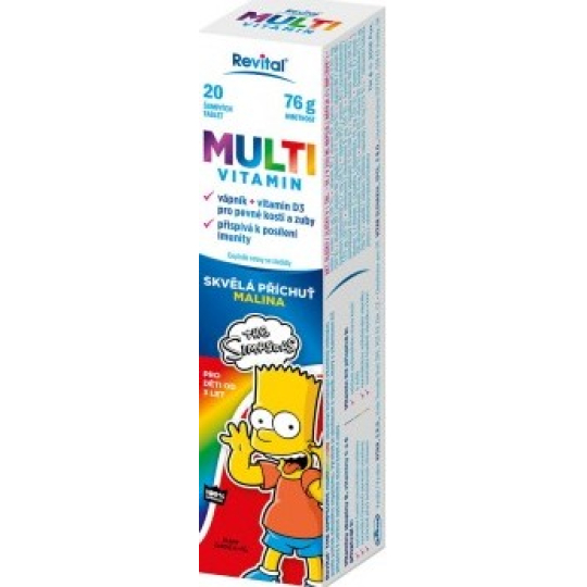 Revital The Simpsons Multivitamin doplněk stravy pro normální funkci imunitního systému 20 šumivých tablet