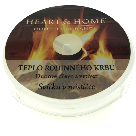 Heart & Home Teplo rodinného krbu Sojová vonná svíčka v mističce doba hoření až 12 hodin 38 g