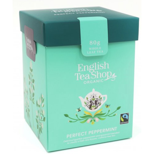 English Tea Shop Bio Mátový čaj sypaný 80 g + dřevěná odměrka se sponou