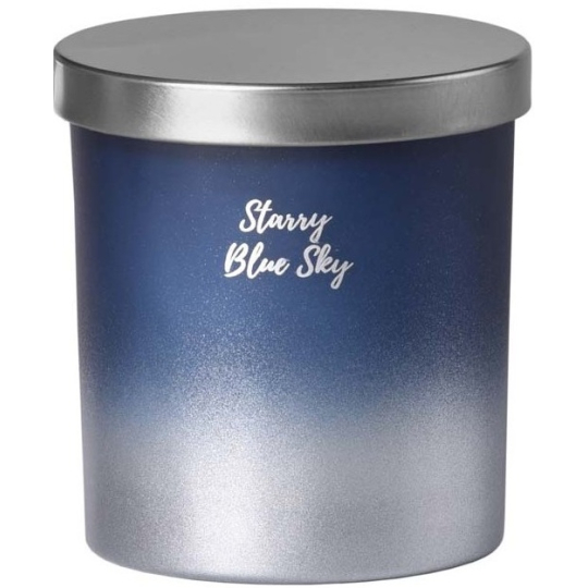 Emocio Starry Blue Sky - Hvězdná modrá obloha vonná svíčka sklo s plechovým víčkem 80 x 90 mm