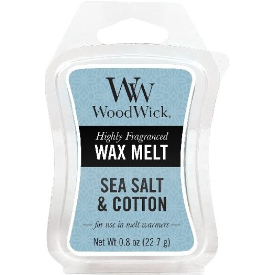 WoodWick Sea Salt & Cotton - Mořská sůl a bavlna vonný vosk do aromalampy 22.7 g